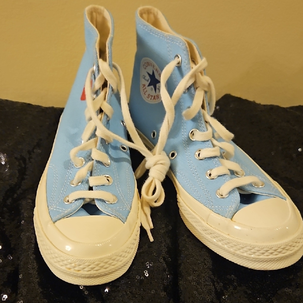 Converse x PLAY Comme des Garçons Light Blue High-Tops
